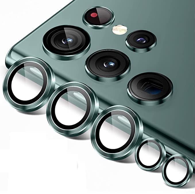 Samsung Galaxy S23 Ultra Camera Lens Protector - Camera Tempered Glass Rings For Samsung Galaxy S23 Ultra - Premium Quality - GREEN