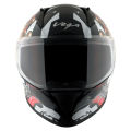 Vega Bolt Crown Men Full-Face Helmet (Black Red). 