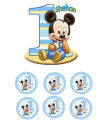 Mickey Mouse Customize Cake Topper Baby Boy Girl Cartoon Birthday Party Cakes Decorations. 