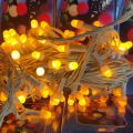 LED Light Yellow color white wired  100 LED Christmas, Vesak Lights Decoration String Lights 35ft. 