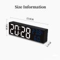 wall clock 9 Inch Large Digital Wall Clock Temperature and Humidity Display Night Mode Table Alarm Clock 12/24H Electronic LED Clock. 