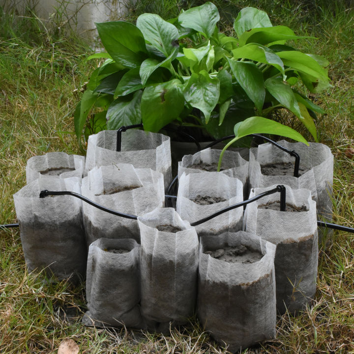 50-100pcs Plants Seedling Grow Bags Mushroom Flower Biodegradable Non-Woven Nursery Fabric Pots Eco-Friendly Aeration Greenhouse