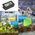 1Set Digital LCD Thermometer with 1M Probe Black -50°C - +110°C Temperature Monitor ABS for Fridge, Freezer, Fridge, Aquarium. 