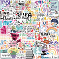 20/40/60pieces Quotes Aesthetic Stickers Motivation Funny Words Stickers for Decorations Decals Books Laptop Scrapbook Journal Kids Girls Boys Wall Graffiti Stickers. 