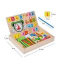 Multi Functional Operation Learning Box for Kids  Wooden Computation Operation Box for Basic Math Calculations. 
