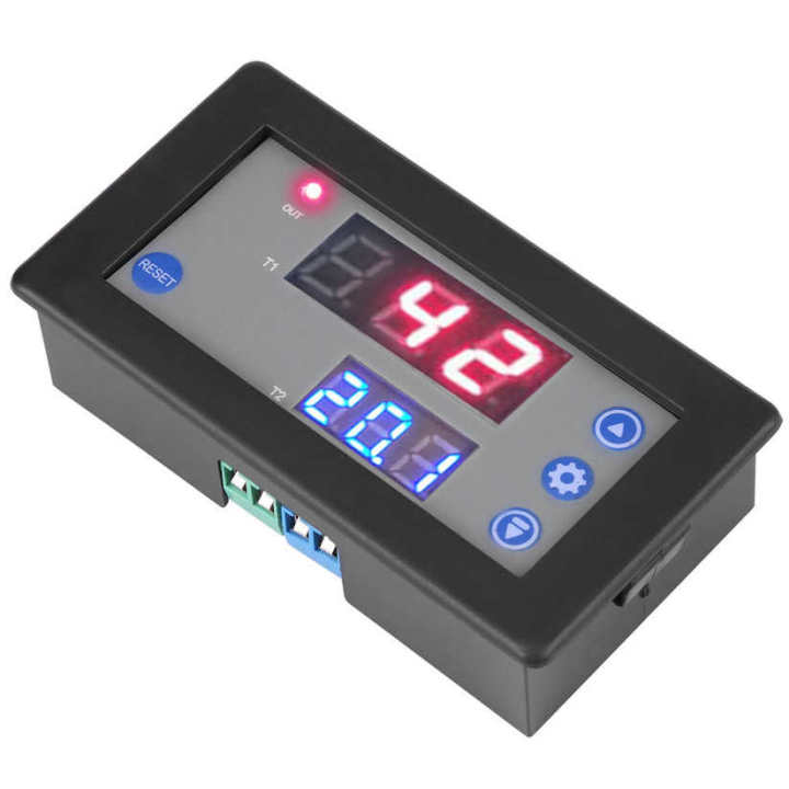 12V Timing Delay Relay Module Cycle Timer Digital LED Dual Display ...