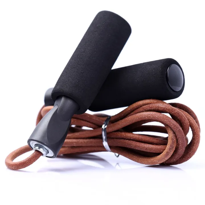 bellylady%20Adjustable%20Jump%20Rope%20Skipping%20Leather%20Rope%20with%20Bearing%20Comfortable%20Sponge%20Handles%20for%20Skipping%20Boxing%20Fitness%20-%20Image%202