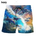 Dolphin Printed 3D Swimming Shorts Men Summer Fashion Hip Hop y2k Swim Trunks Casual Comfort Beach Short Pants Cool Ice Shorts. 