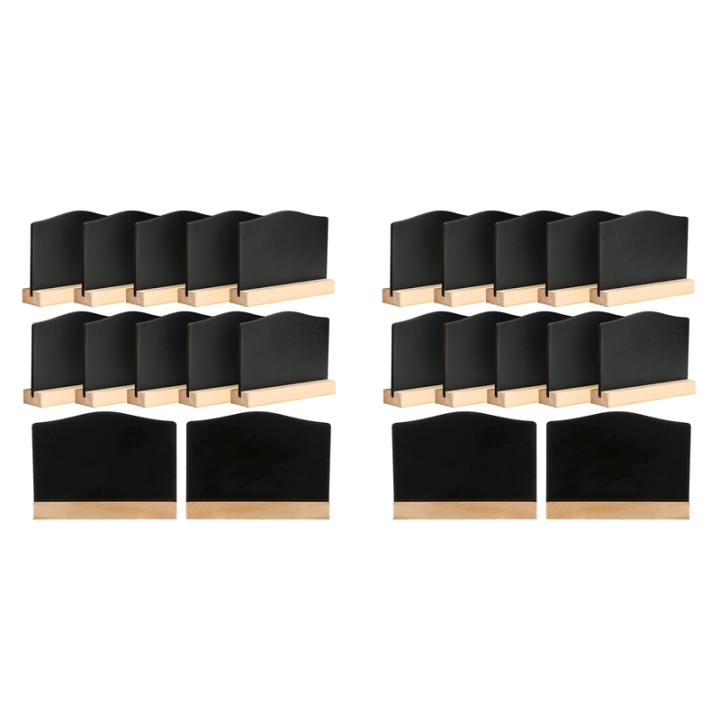 24 Mini Chalkboard with Stand, Small Blackboard Wooden Signs for ...