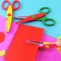 6Pc Paper Cut Wave Edge Craft Scissors Set DIY Album Tools Manual Safe Child Scissors. 