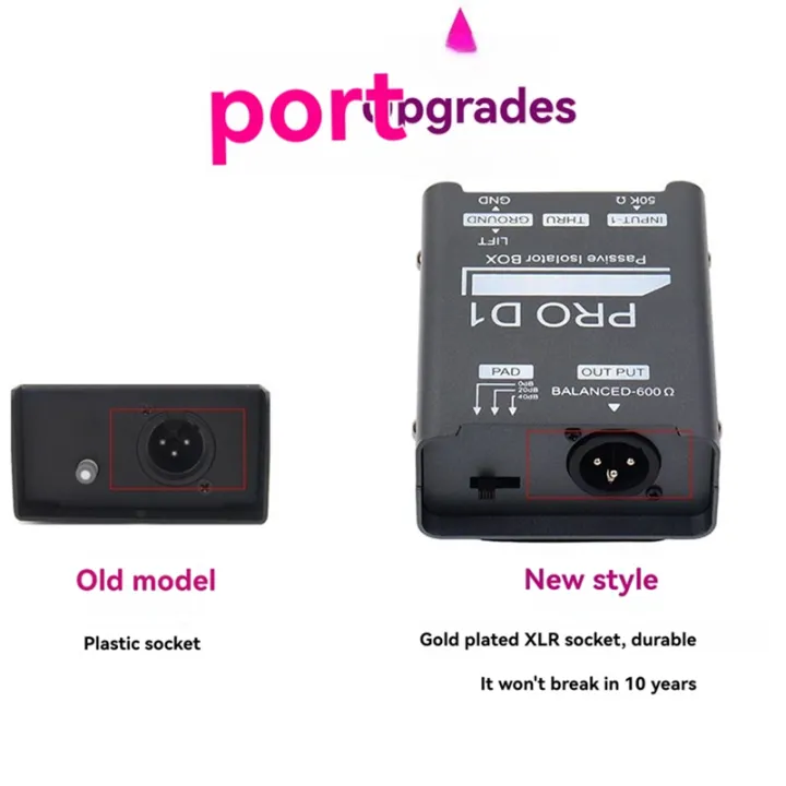 PRO%20D1%20Audio%20Isolator%20Mixer%20Microphone%20Common%20Ground%20Filter%20Bass%20Guitar%20DI%20Box%20Instrument%20Sensor%20-%20Image%203