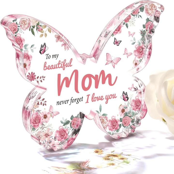 Shaped Keepsake Mothers Day Gift Eletorot Mom Birthday Present Decorative Acrylic Grandma Nana Gift for Daughter to Mom