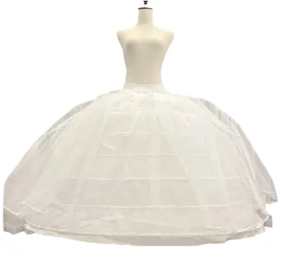 3-Hoop Wedding Ball Gown Crinoline Bridal Dress Petticoat Under skirt Wedding Buckram Dress Bridal Hoop Adjustable Seven Bone Skirt- (waist 80 CM, Length 100CM)