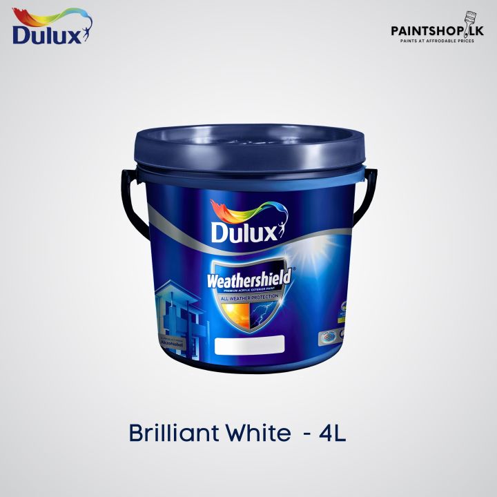Dulux WeatherShield  Brilliant White 4L