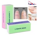 Nail Buffer Block, 4 Way Nail Art Shiner 4 Step Buffing – File, Remove,Smooth,Shine – Mini Natural Nail Polisher Sanding File Block for Professional Manicure Nail Care. 