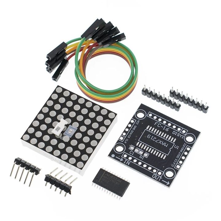 MAX7219%20Dot%20Matrix%20Module%20Microcontroller%20Display%20Module%20MCU%20LED%20Display%20Control%20Module%20For%20Arduino%205V%20DIY%20Kits%204%20in%201%20Red/Green%20-%20Image%204