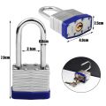 2 Pack Padlocks with Keys Shackle Padlocks Long Lock Heavy Duty Key Padlock Weatherproof Locks for Garden Shed Garage. 