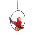 Parrot Crafts, Waterproof Beautiful Hanging Iron Ring Parrots for Courtyard for Balcony. 