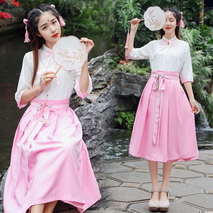 Women's%20Han%20Chinese%20Clothing%20Improved%20Spring%20and%20Summer%20Princess%20Costume%20Suit%20Republic%20of%20China%20Style%20Retro%20Outfit%20Casual%20Clothes%20Class%20Uniform%20Set%20-%20Image%208