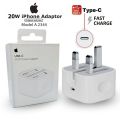 Apple 20W White USB-C Power genuine Adapter UK. 