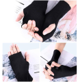 Winter Gloves Women Men Stylish Hand Warmers Arm Ladies Cotton Knitted Warm Mitten Fingerless Gloves 1Pair. 