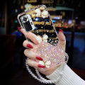 For Xiaomi Redmi Note 10 Pro Cover + Crystal Wrist Strap Fashion 3D Rhinestone Butterfly Shiny Glitter Girls Phone Case Clear Soft Silicone Bumper Shockproof Protective Back Cover. 