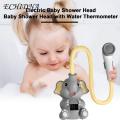 Baby Shower Head with Water Thermometer Electric Rechargeable Baby Bath Shower Head with Lcd Display Water Thermometer Perfect Gift for Toddlers Infants. 
