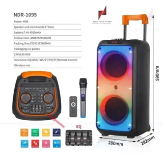 NDR%201097%20Bluetooth%20karoke%20Speaker%20party%20box%202%20Year%20Warranty%20with%20Wireless%20%20MIC,%20Remote%20control%20BLUETOOTH,%20USB,%20SD,%20FM%20,%20AUX%20,%20MIC%20INPUT%20RECHARGEABLE%20BATTARY%20Dual%208%20INCH%20WOOFER%20SIZE%20%2024*11INCH%20%20Bluetooth%20Karaoke%20Speaker%20-%20Image%207