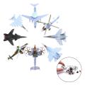 8 Pieces Pack Assembly Airplane Model Static Airforce Fighter Air Plane. 