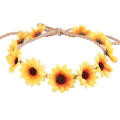 Flower Girl Headdress Wedding Photography Props Bridal Wreath Headpiece Sunflower Headband Boho Flower Crown. 