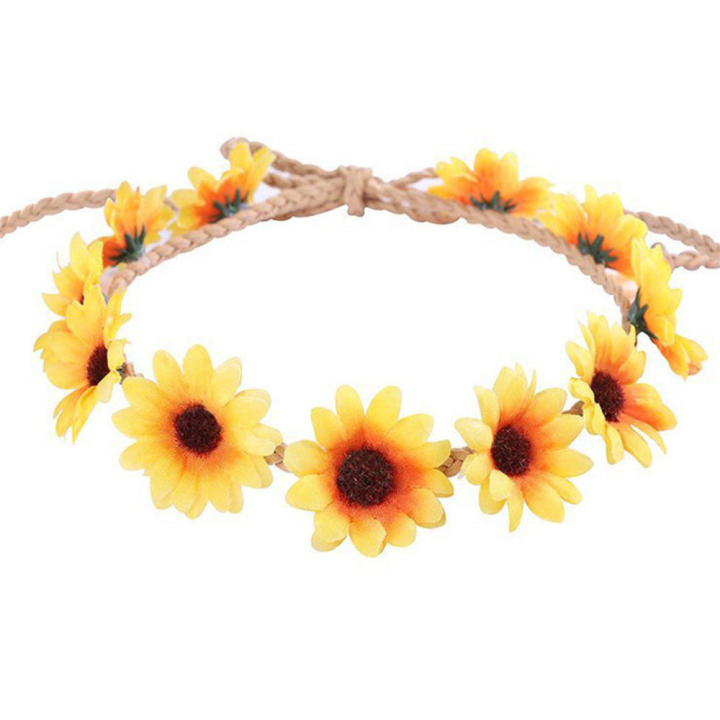 Flower%20Girl%20Headdress%20Wedding%20Photography%20Props%20Bridal%20Wreath%20Headpiece%20Sunflower%20Headband%20Boho%20Flower%20Crown%20-%20Image%209