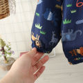 Spring And Autumn New Boys' Baby Long Sleeve Coat Animal Print Infant Hooded Coat Windproof Girl Children'S Clothing (3-24 Months). 