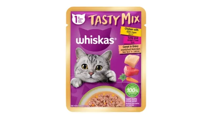 Whiskas Tasty Mix Chicken & Tuna & Carrot 70g