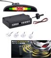 White 4 Point Rear Reverse Parking Sensor Kit Parking Aid with Buzzer. 