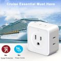 5 Way Multi Plug Outlet Extender, Wall Outlet Expander, Small Electrical Outlet Splitter for Travel, Home, Office, Dorm. 