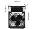 USB Portable Air Conditioner Fan 6 Inch Mini Personal Cooling Fan with LED Night Light Mist Spray Electric Fan. 