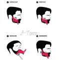 High Quality Beard Shaping Styling Template Tool ABS Comb for Hair Beard Trim Template. 