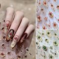 Palace Style Luxurious Design 5D Nail Stickers Shiny Finish Gold Scepter Baroque Scepter Nail Emerald Ruby Color Red Green Gemstone Nail Decals Xmas Nail. 