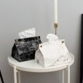 EHONGHONG PU Leather Marble Tissue Box Chic Container Bag Napkin Holder Cover Car Towel Tissue Cases Home Desktop Decoration 1pc. 