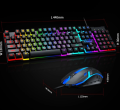 T-Wolf Tf200 Mechanical Feel RGB Gaming keyboard and Mouse Combo - High Quality Backlight LED  Gaming Keyboard Usb Ergon. 