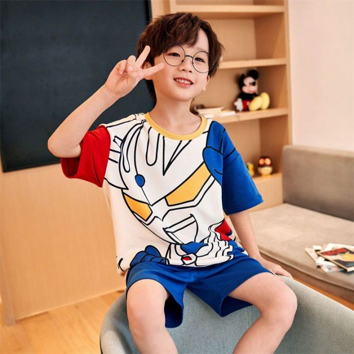 Summer%20Peking%20University%20Pajamas%20Older%20Boys%20Short-Sleeved%20Cotton%20Junior%20High%20School%20Students%20Teenagers%208-12-13-14%20Year-Old%20High%20School%20Student%20Dormitory%20-%20Image%204