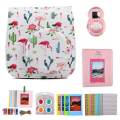 Flamingo Bag7 In 1 Groovy PU Leather Case Bag For Fujifilm Instax Mini 8 / Mini 8+/9 Camera - Flamingo Cactus. 