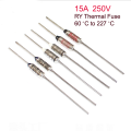 【GlobalTrendz】10pcs RY Temp Thermal Fuse 60C~227C 90C 100C 110C 120C 130C 160C 180C Celsius 15A 10A 250V Temperature Fuses Thermal Cutoff. 