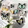 NEW Bionic Butterfly Phone Holder 3D Effect socket Folding Grip Tok Transparent handle insect phone Stande. 