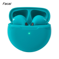 Facai 【New design】Earphones Pro6 Wireless Bluetooth Headset Stereo Binaural Affordable Tws In-Ear Macaron J6 6 Th Generation Bluetooth Headset. 
