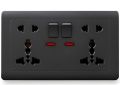 Universal Multi socket Panel 13A 2 Wall Sockets Plug Standard Gray Outlet AC 230V Wall Switch Controls Power Socket with Light Power outlet. 
