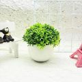 1 Pcs Artificial Plants Potted Green Bonsai Small Tree Grass Plants Pot Ornament Fake Flowers for Home Garden Decoration Wedding Party. 