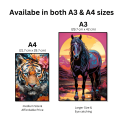 A3/A4 Size Framed wall posters beautiful nature Animals Art elegant wall posters wall decorations for any room. 