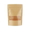 Kraft Paper Pouch Bag with Window (Zip Lock) 20X30CM  10Pcs Pack-Smart Pack. 