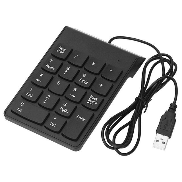 18 Keys Numeric Keypad Mini Usb Keyboard Usb Wired Waterproof Keypad ...
